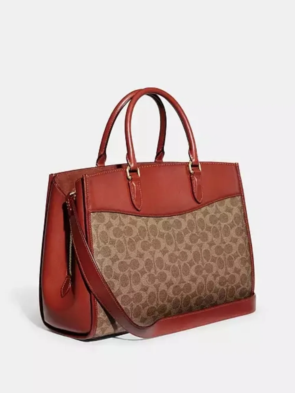 LIKE NEW COACH BROOKE CARRYALL BAG IN SIGNATURE CANVAS - Picture 5 of 12